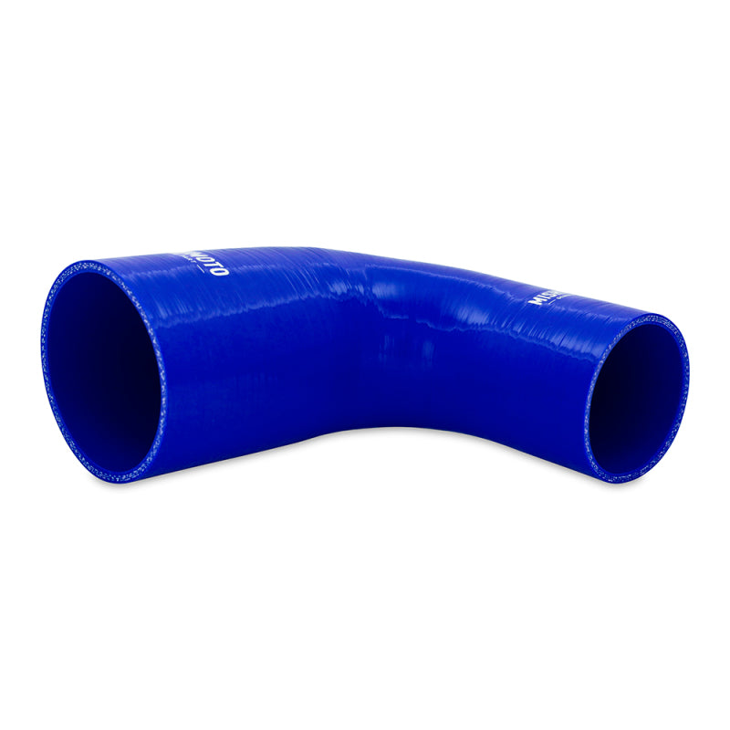 Mishimoto MMCP-R90-2540BL Mishimoto Silicone Reducer Coupler 90 Degree 2.5in to 4in - Blue