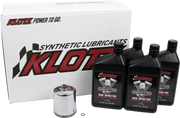 Klotz Basic 4 Quart Synthetic Engine Oil and Chrome Filter Kit Oil Change Kit KH-105 - 4QT