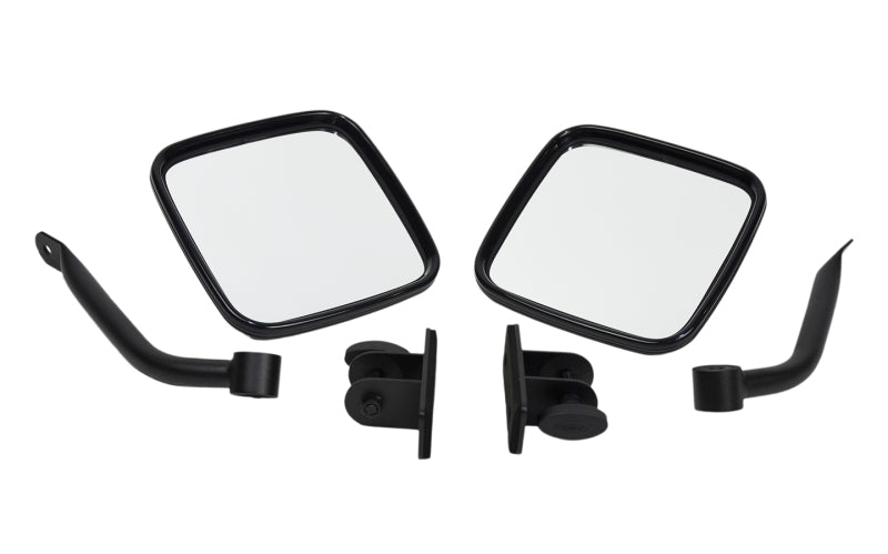 Kentrol 80496 Kentrol 97-18 Jeep Wrangler TJ/JK E-Z Detach Mirrors Pair - Textured Black