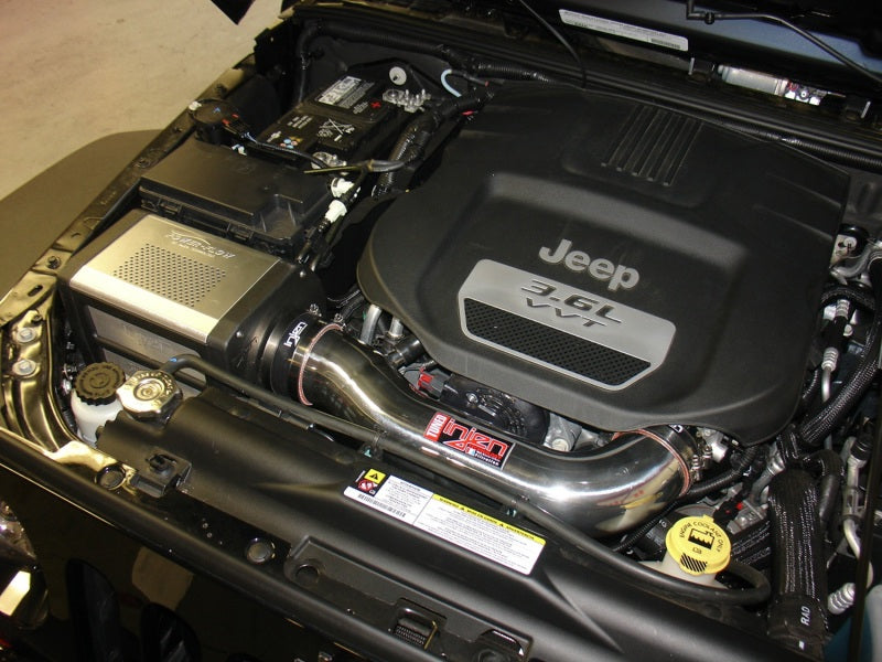 Injen PF5003WB Injen 12-13 Jeep Wrangler JK 3.6L V6 Wrinkle Black Short Ram Intake w/ Power Flow Box
