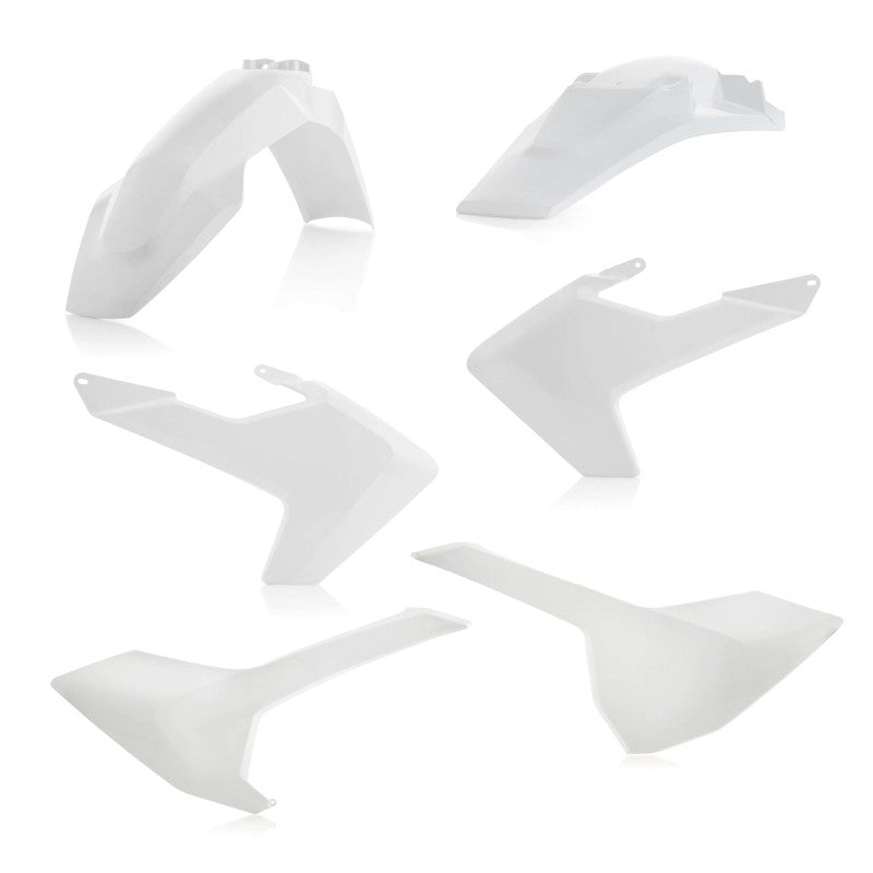 Acerbis 2634020002 Acerbis 17-19 Husqvarna TE150/250/300/ FE250/350/450/501/ TE250i/ TE300i Plastic Kit - White - 2634020002