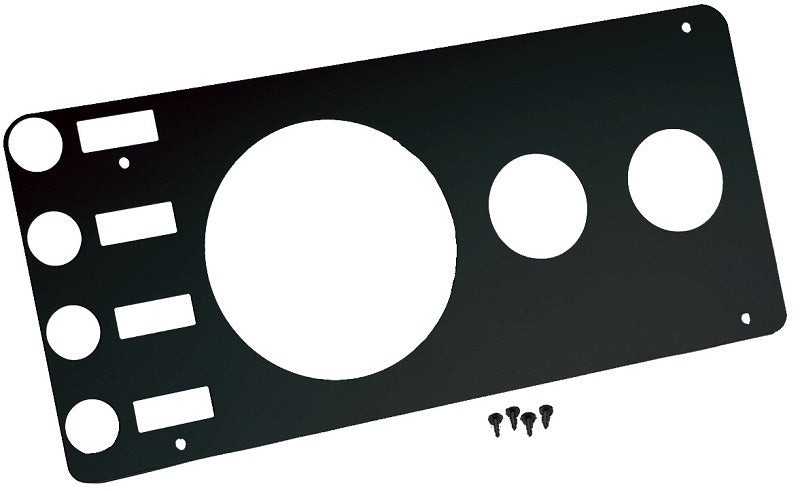 Kentrol 50521 Kentrol 76-86 Jeep CJ Gauge Cover Without Radio Opening - Powdercoat Black