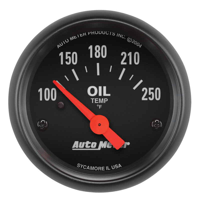 AutoMeter 2638 Autometer Z-Series 52mm 100-250 Degrees F. SSE Oil Temp Gauge