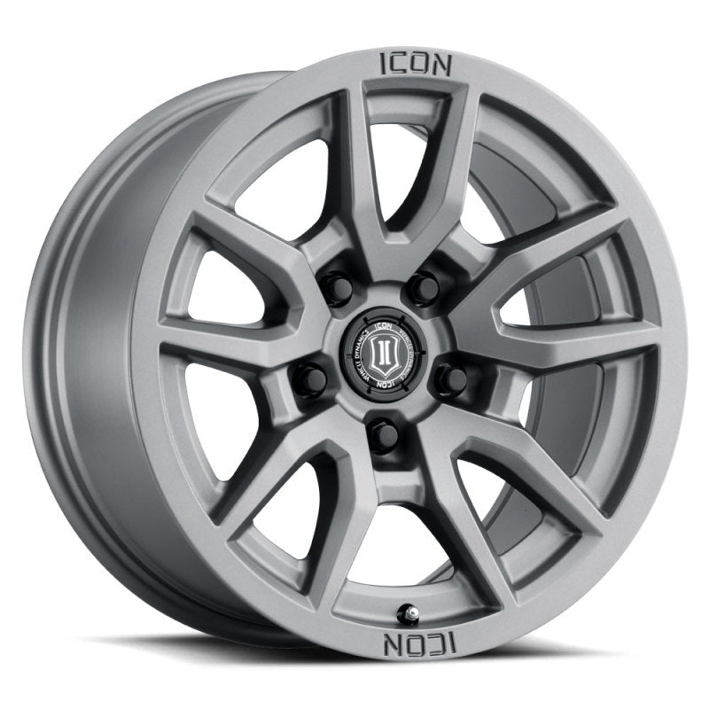 ICON 2617855557TT ICON Vector 5 17x8.5 5x150 25mm Offset 5.75in BS 110.1mm Bore Titanium Wheel - 2617855557TT