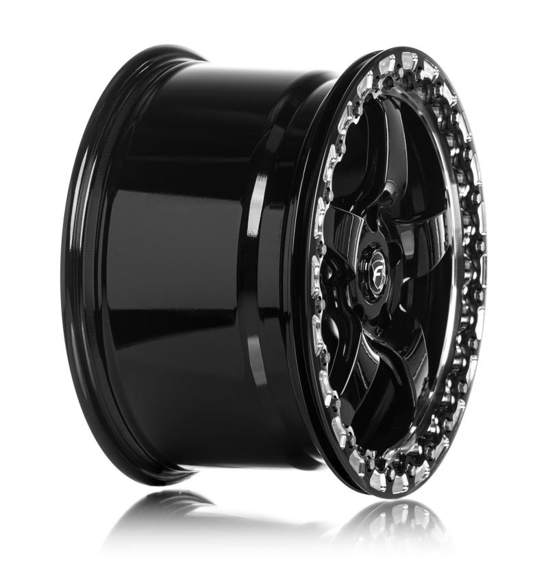 Forgestar F00170022P45 F00170022P45 Forgestar F001 17X10 D5 Beadlock 5X120 ET45 BS7.3 Gloss Black w/ Machine Lip 78.1