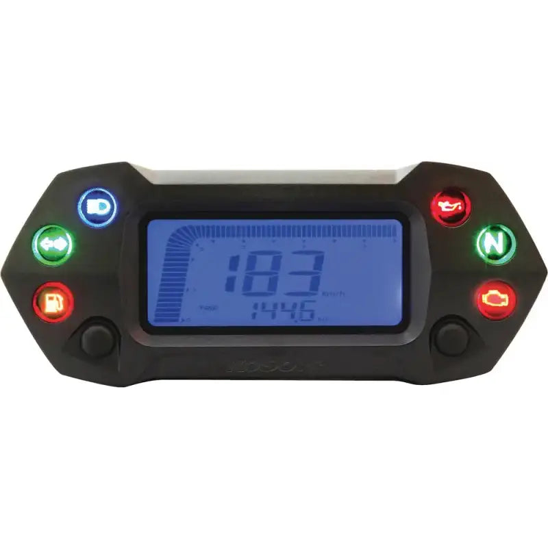 Ba027002 Db 01r lcd speedometer with illuminated indicator lights on motorcycle display