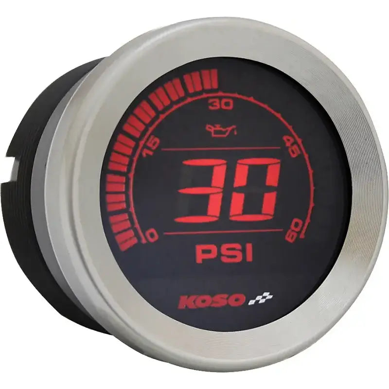 BA050905 Hd 02 Series Gauge Kit Silver Bezel Oil Temp - Digital Harley Cluster