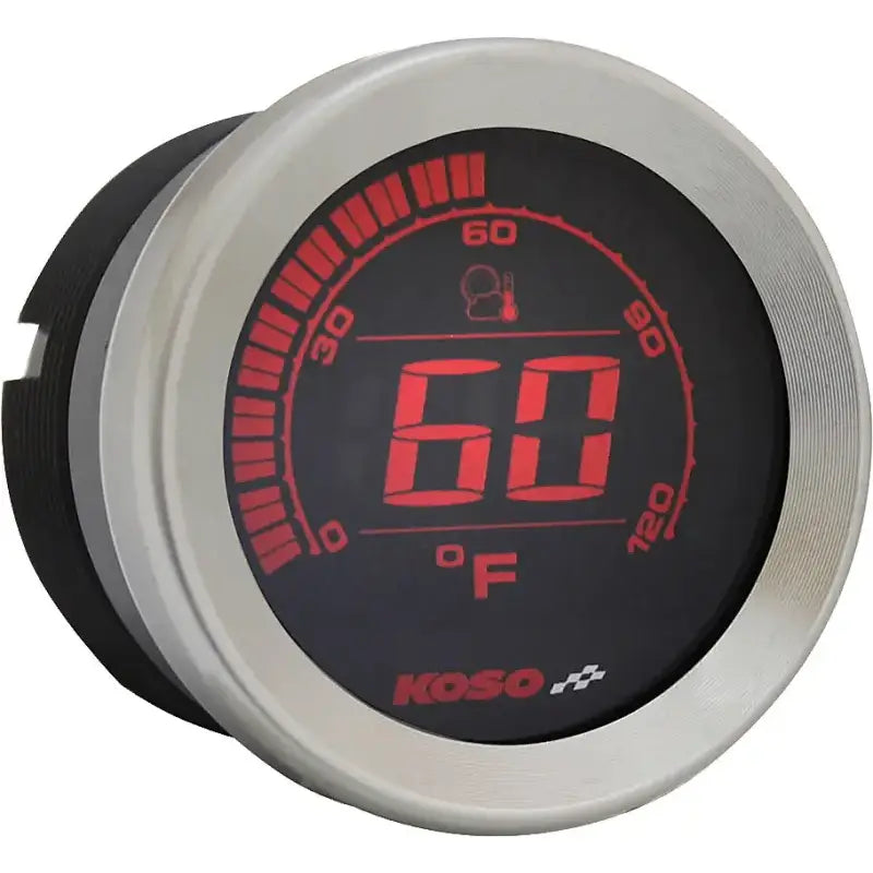 BA050905 Hd 02 Series Gauge Kit Silver Bezel Oil Temp - Digital Harley Cluster