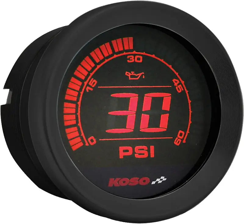 BA050907 Hd 02 Series Gauge Kit Black Bezel Oil Temp - Digital Harley Cluster