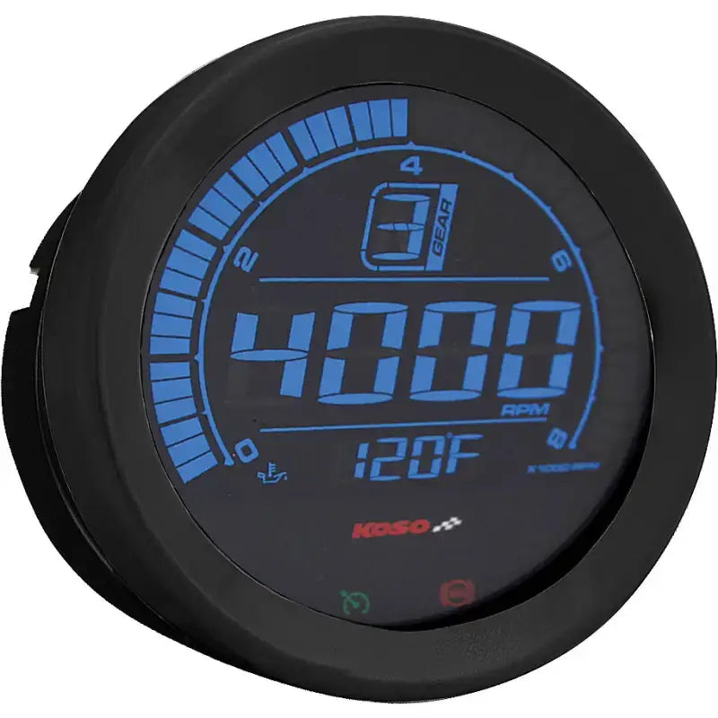 BA050907 Hd 02 Series Gauge Kit Black Bezel Oil Temp - Digital Harley Cluster