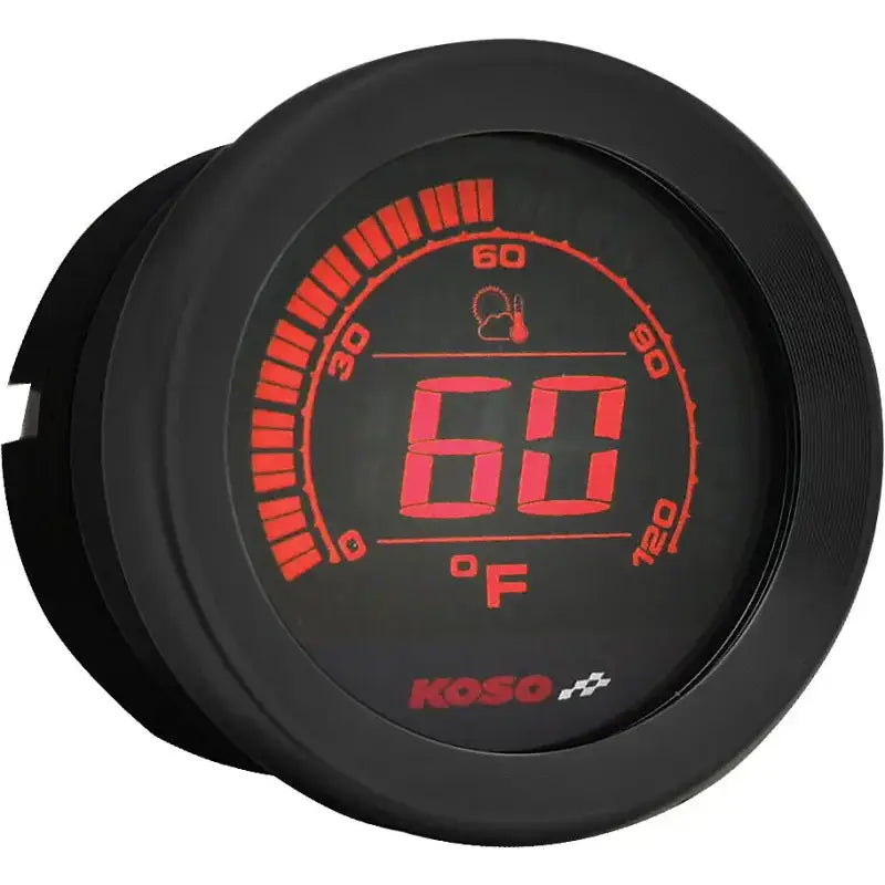 BA050907 Hd 02 Series Gauge Kit Black Bezel Oil Temp - Digital Harley Cluster