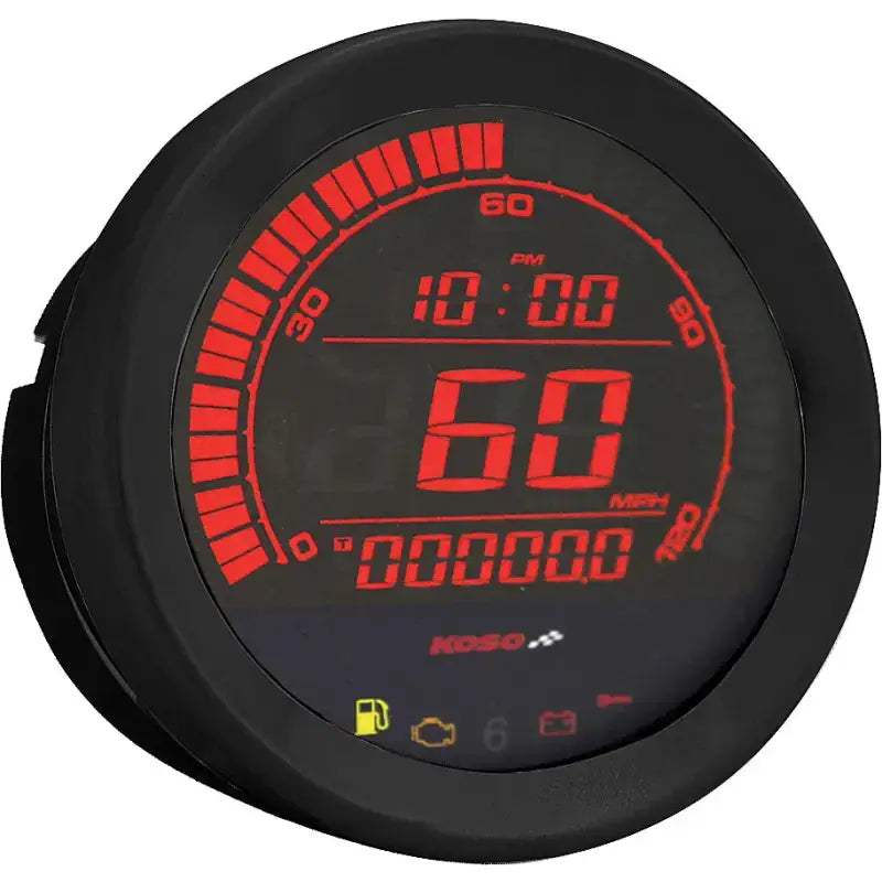 BA050907 Hd 02 Series Gauge Kit Black Bezel Oil Temp - Digital Harley Cluster
