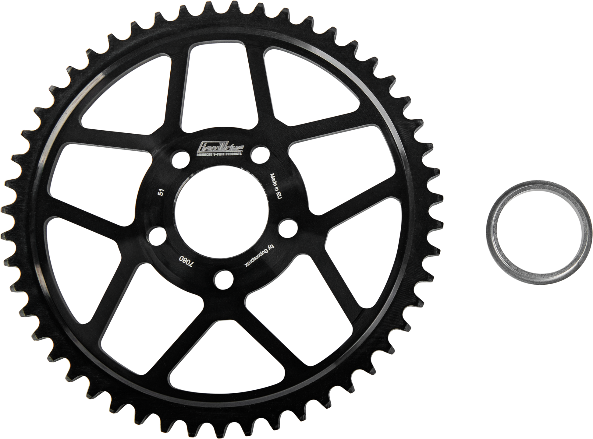 Harddrive Rear Steel Sprocket RFE-7080_WPS:51-Black - 51T Flat 84-22 RFE-7080_WPS:51-BLK