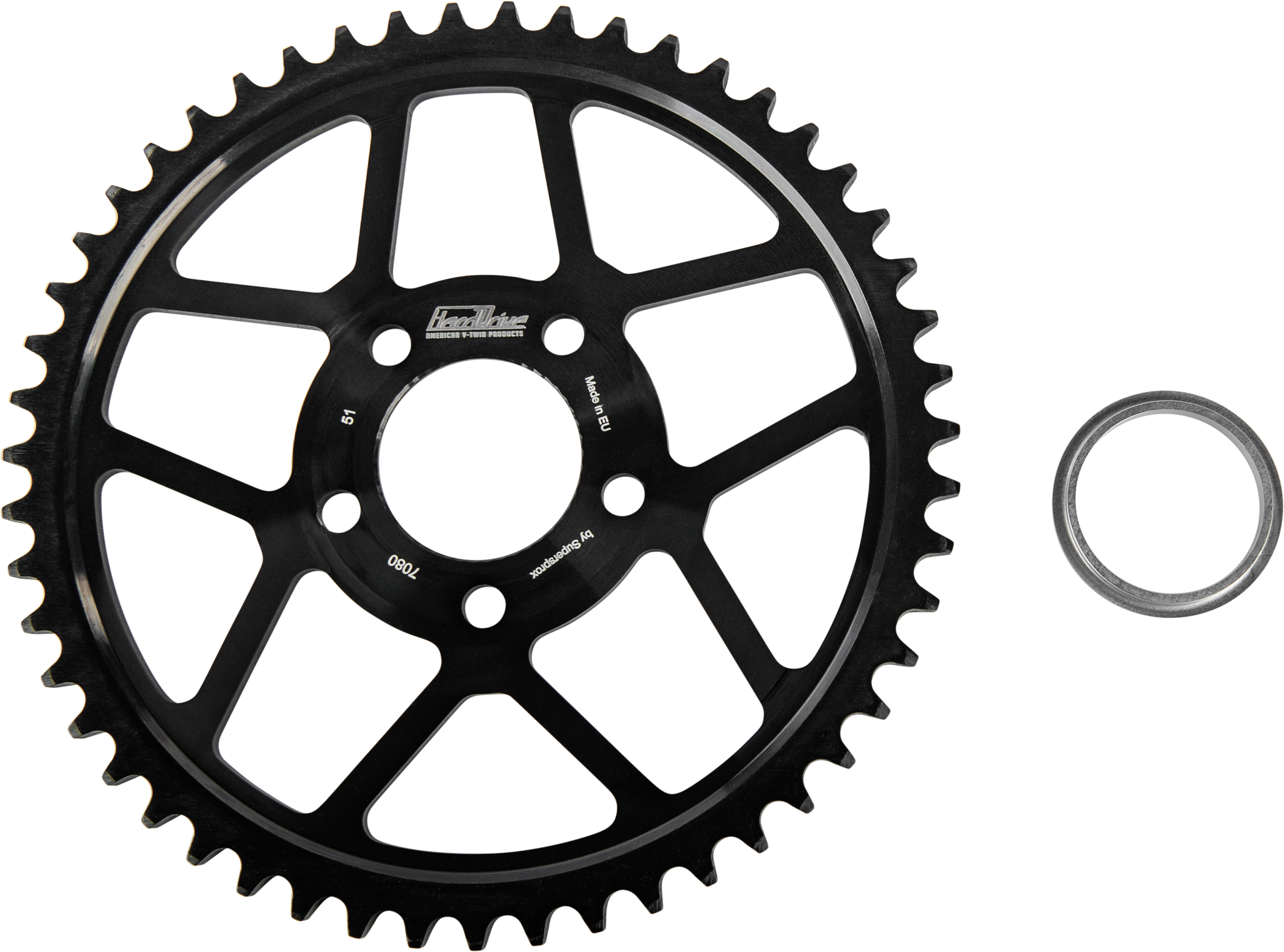 Harddrive Rear Steel Sprocket RFE-7080_WPS:51-Black - 51T Flat 84-22 RFE-7080_WPS:51-BLK