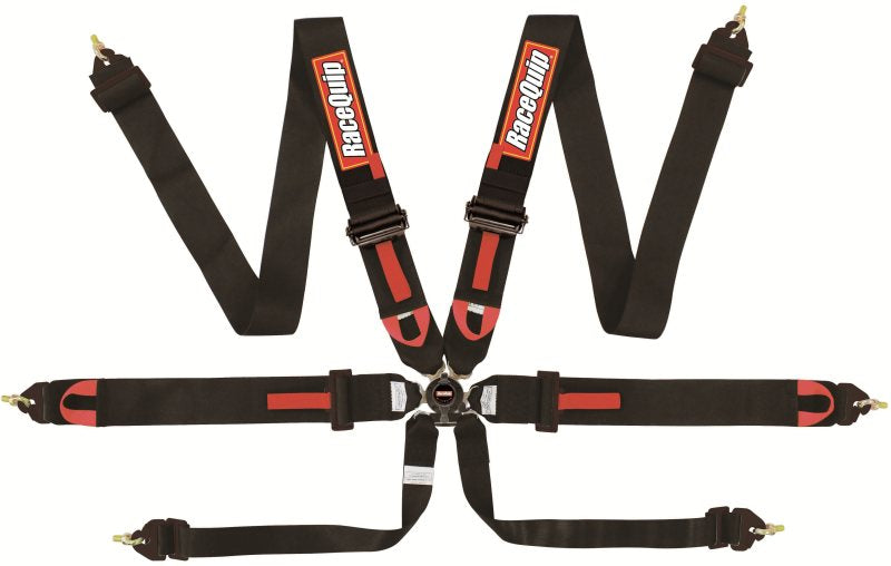 Racequip 851001 851001 RaceQuip Black FIA CAMLOCK 6pt Pull Down Lap