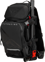 Black Backcountry Pack with shoulder straps and buckles, great for rv parts & accessories