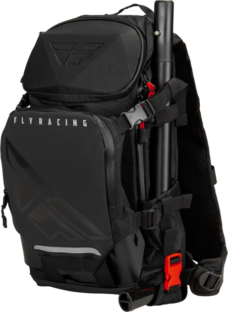 Black Backcountry Pack with shoulder straps and buckles, great for rv parts & accessories