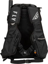 Black hydration backpack with adjustable shoulder straps, perfect for outdoor adventures