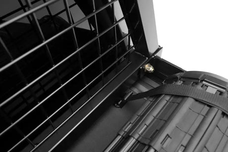 Black metal wire cage for BackRack safety rack on Colorado Canyon Ranger vehicles