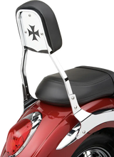 Backrest Insert Cross Chrome Fits Std - COBRA