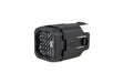 Backup Light 2 Inch Receiver Hitch Mount; Single; Clear Reverse Light/ Red Running Fourth Break Light; Black Aluminum