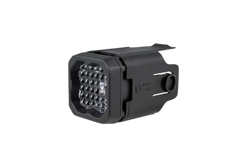 Backup Light 2 Inch Receiver Hitch Mount; Single; Clear Reverse Light/ Red Running Fourth Break Light; Black Aluminum
