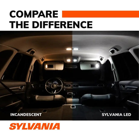 Car interior lighting comparison with Backup Light Bulb 921 and halogen mini bulbs