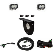 Backup Light - LED Spare Tire Carrier Mount; Set Of 2; Clear Lens; White Bulb; 3 Inch x 2 Black Rectangular Housing;