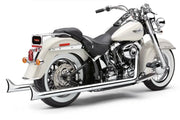 Bad Hombre True Dual Fishtails Chrome Softail 12 17 - COBRA