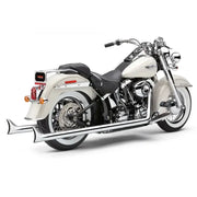 Bad Hombre True Dual Fishtails Chrome Softail 12 17 - COBRA