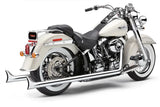 Bad Hombre True Dual Fishtails Chrome Softail 07 11 - COBRA