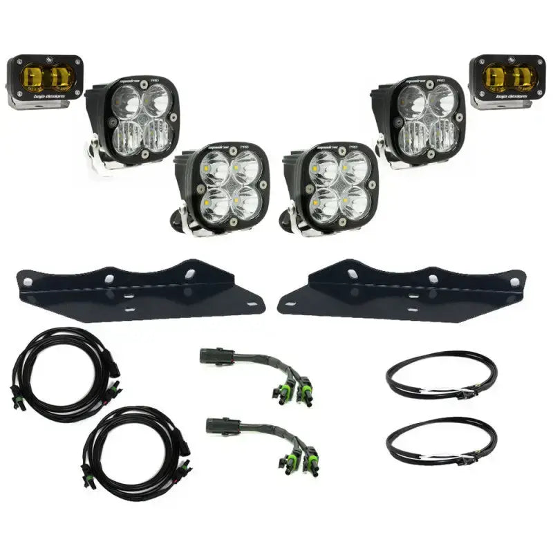 Baja Designs 17-20 Ford F-150 Raptor S2 SAE Pro Fog Pocket Kit - Amber - Truck & Automotive