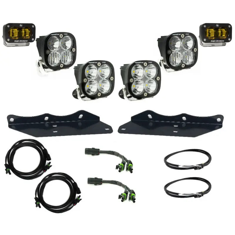 Baja Designs 448177 Baja Designs 17-20 Ford F-150 Raptor S2 SAE Pro Fog Pocket Kit - Amber