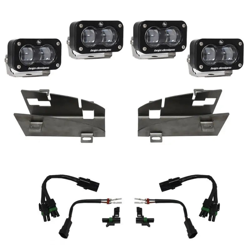 Off-road vehicle lighting kit with dual fog pocket lights for Dodge RAM Rebel and TRX
