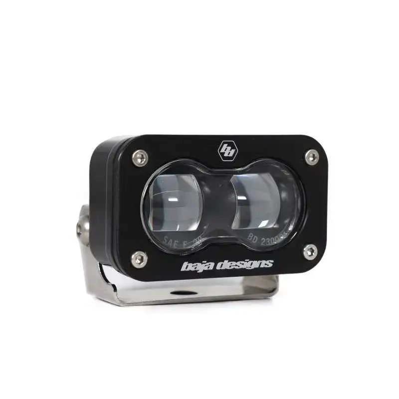 Black rectangular LED fog pocket light with silver mounting bracket for Dodge RAM Rebel