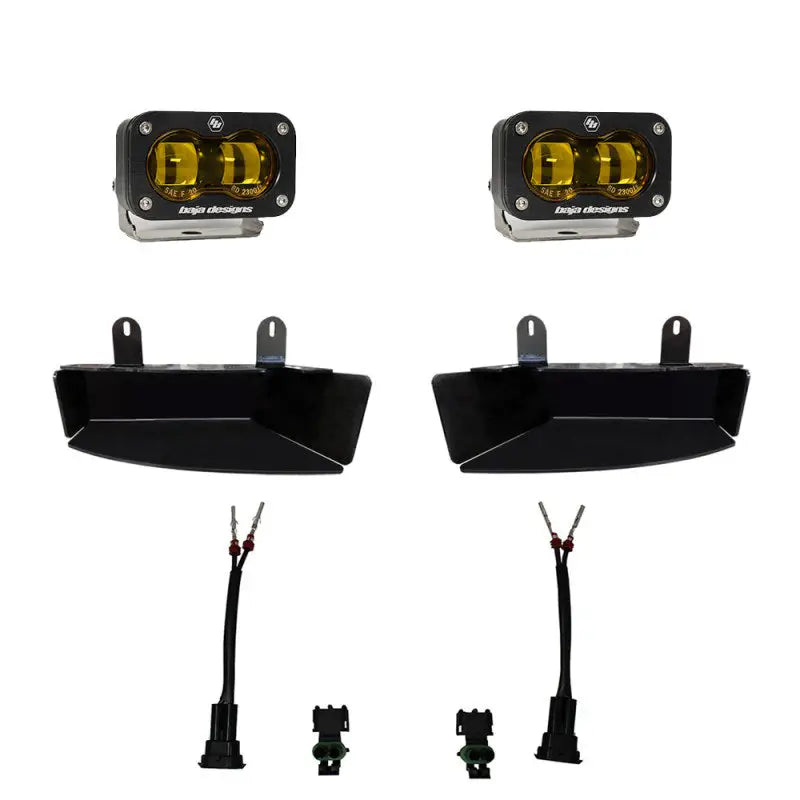 Baja Designs 19-22 Dodge RAM 2500/3500 S2 SAE Fog Pocket Light Kit - Amber - Truck & Automotive
