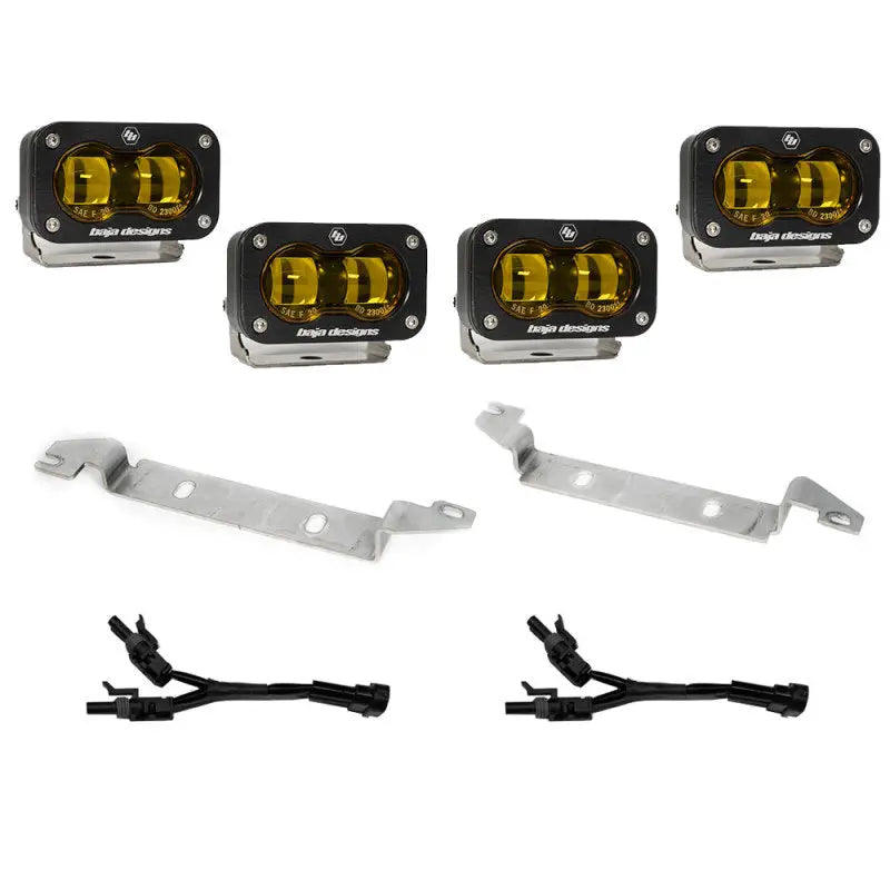 Baja Designs 448167 Baja Designs 2022+ Toyota Tundra S2 SAE OEM Fog Light Replacement Kit - Amber