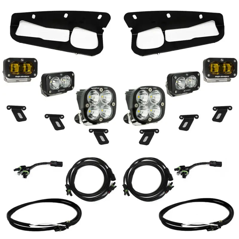 Baja Designs 448179 Baja Designs 21-22 Ford Bronco w/Steel Bumper S2 SAE Pro Fog Pocket Light Kit - Amber