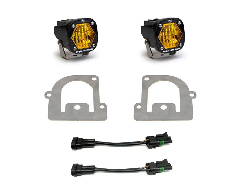 Baja Designs 21 + Ford Bronco Sport S1 WC LED Fog Pocket Light Kit - Amber - Truck & Automotive