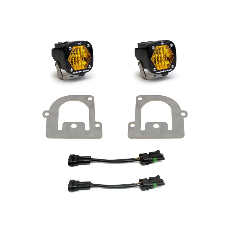 Baja Designs 447683 Baja Designs 21+ Ford Bronco Sport S1 WC LED Fog Pocket Light Kit - Amber