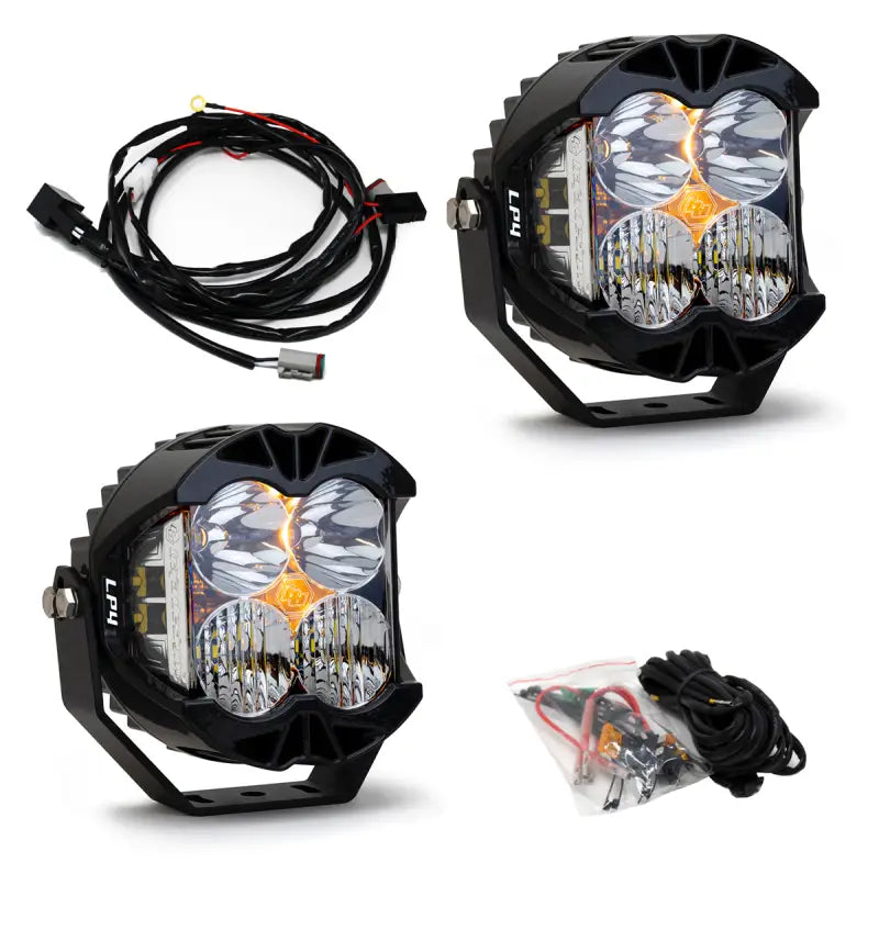 Baja Designs Jeep JL/JT Rubicon Steel Bumper LED Light Kit LP4 w/Upfitter - Truck & Automotive