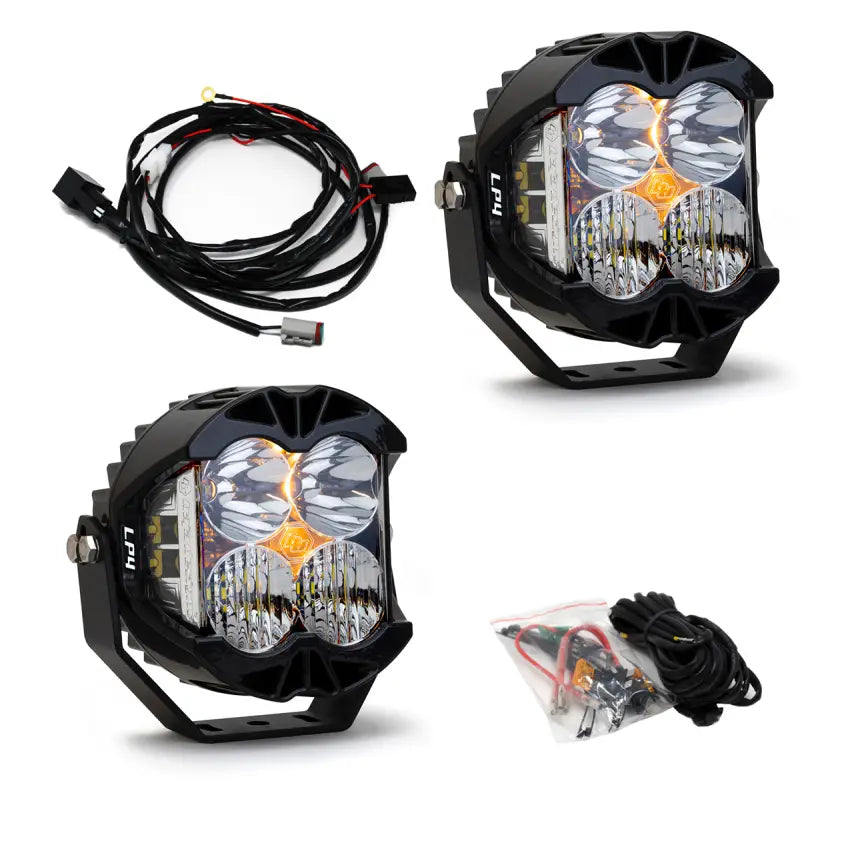 Baja Designs 447672UP Baja Designs Jeep JL/JT Rubicon Steel Bumper LED Light Kit LP4 w/Upfitter