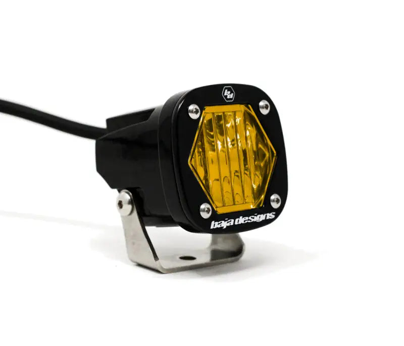 Baja Designs S1 Amber Wide Cornering LED Light w/ Mounting Bracket Single - Truck & Automotive