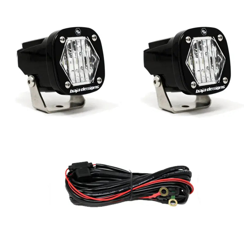 Baja Designs 387805 Baja Designs S1 Wide Cornering LED Light w/ Mounting Bracket Pair