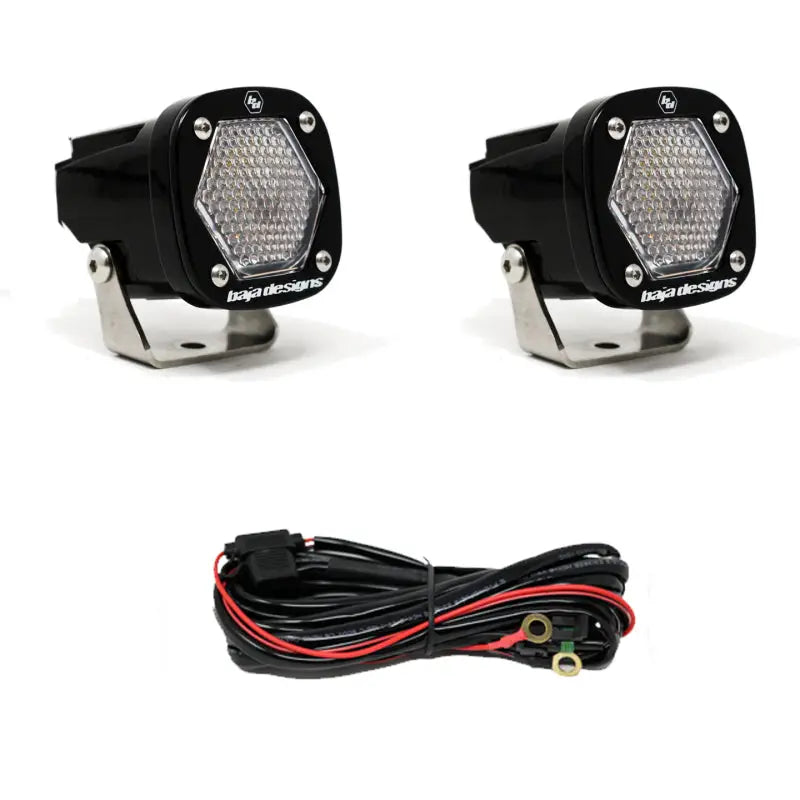 Baja Designs 387806 Baja Designs S1 Work/Scene LED Light w/ Mounting Bracket Pair
