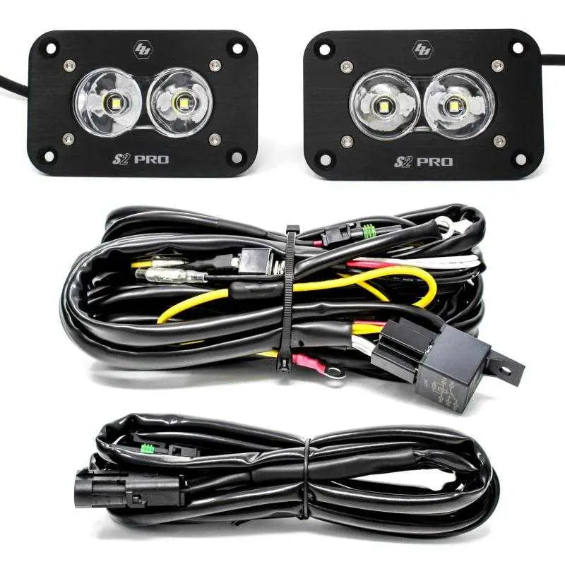 Baja Designs Baja Designs S2 Pro Flush Mount LED Light Pod Kit Work/Scene Pattern - Pair