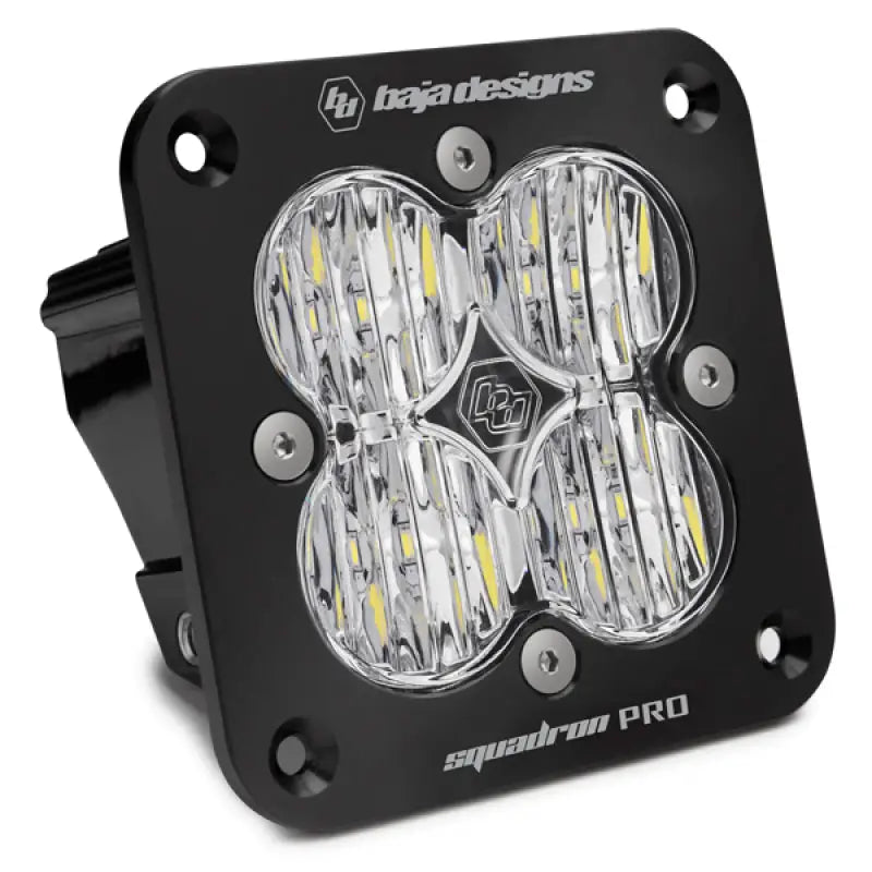 Baja Designs Squadron Pro Black Wide Cornering Pattern Flush Mount LED Light Pod - Truck & Automotive