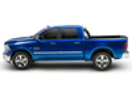 Blue pickup truck with Dodge Ram 8ft bed BAKFlip G2 for truck bed cover