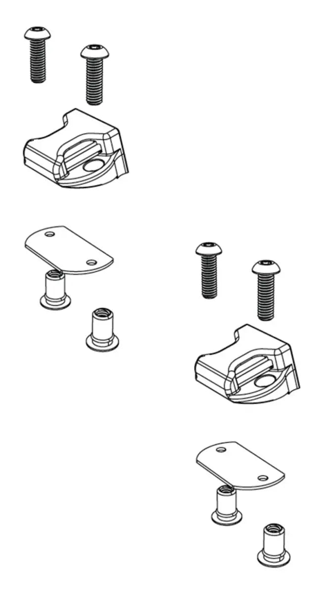 BAK BAKFlip Top Side Buckle End Clips Qty 2 (w/ Hardware) - Truck & Automotive