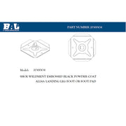 BAL Norco Features Pre-Drilled Holes Trailer Landing Gear Foot 20300434 - Shoe Weldment Embosse
